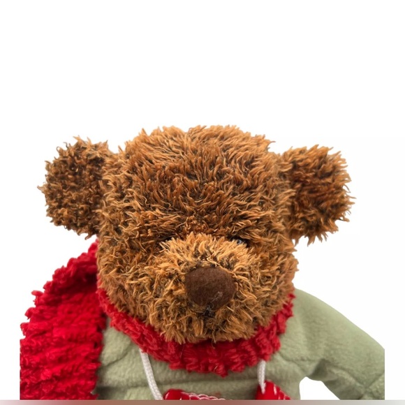 Hallmark teddy bear mittens blush bear 12’’ inch Christmas holiday .pre owned - Picture 11 of 16